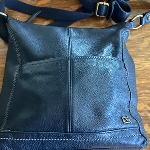 The Sak Dark Leather Crossbody Bag